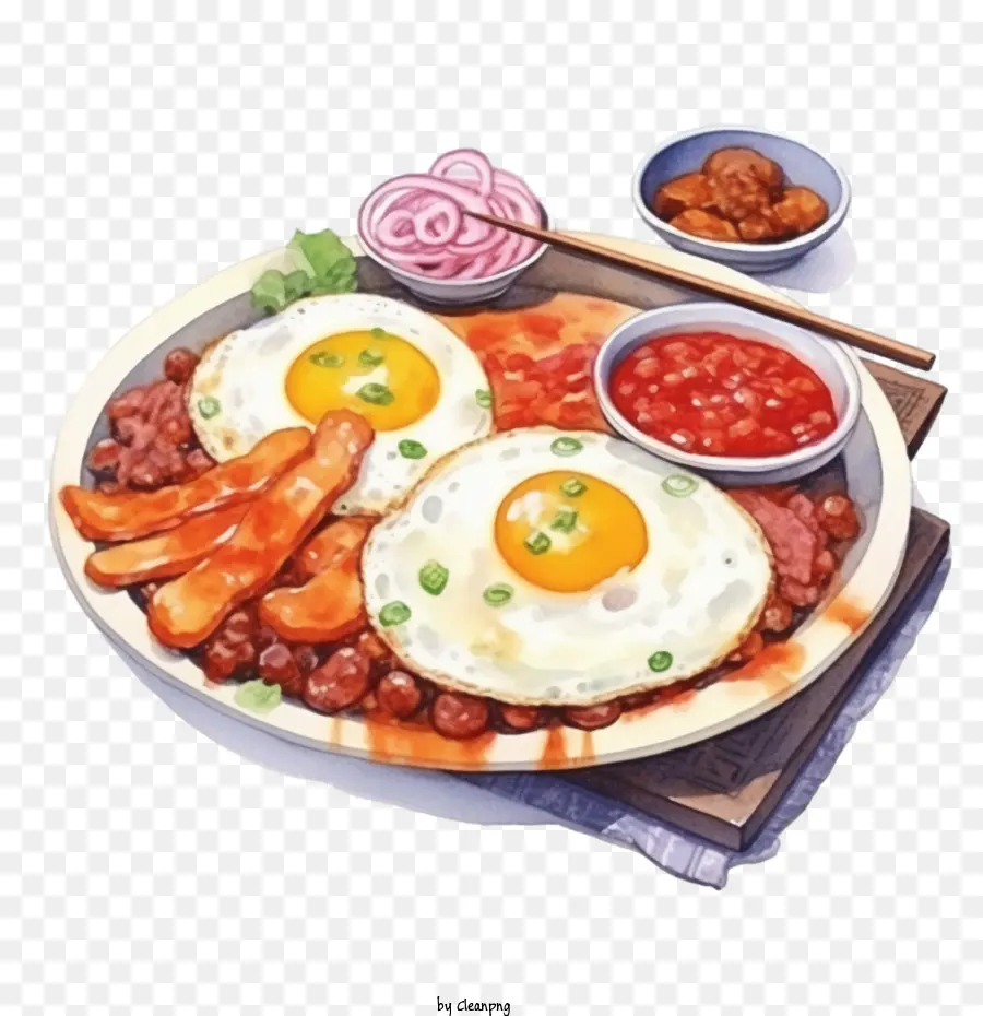 Nourriture Coréenne，Assiette De Petit Déjeuner PNG