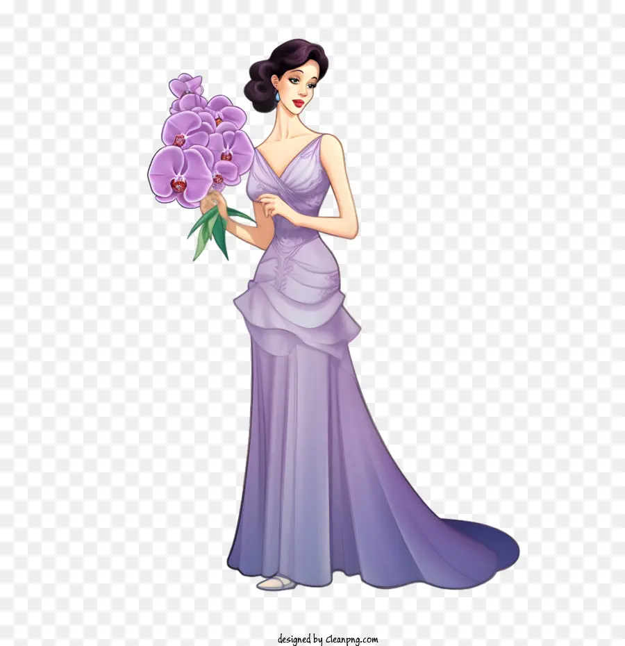 Robe Violette，Robe De Mariée PNG