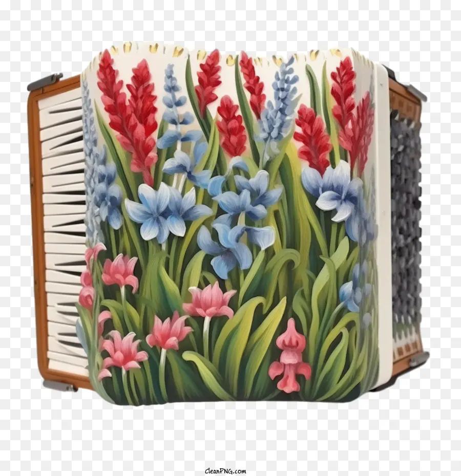 Accordéon，Accordéon Floral PNG