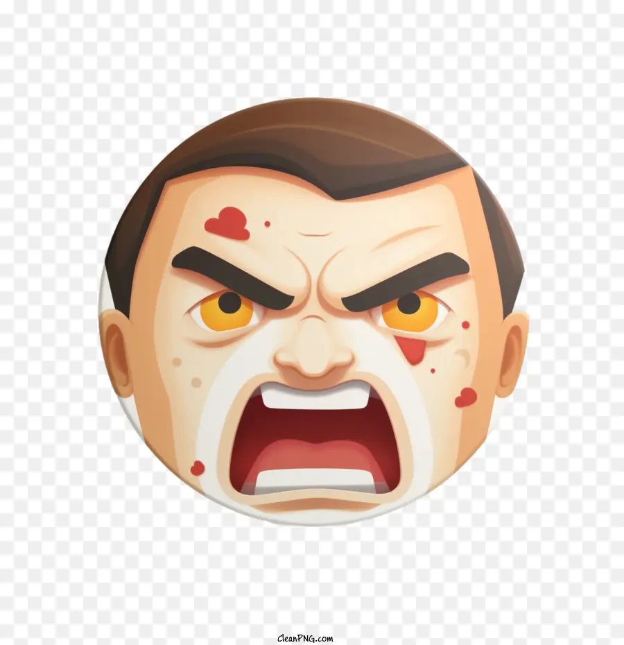 Visage Emoji，Emoji En Colère PNG