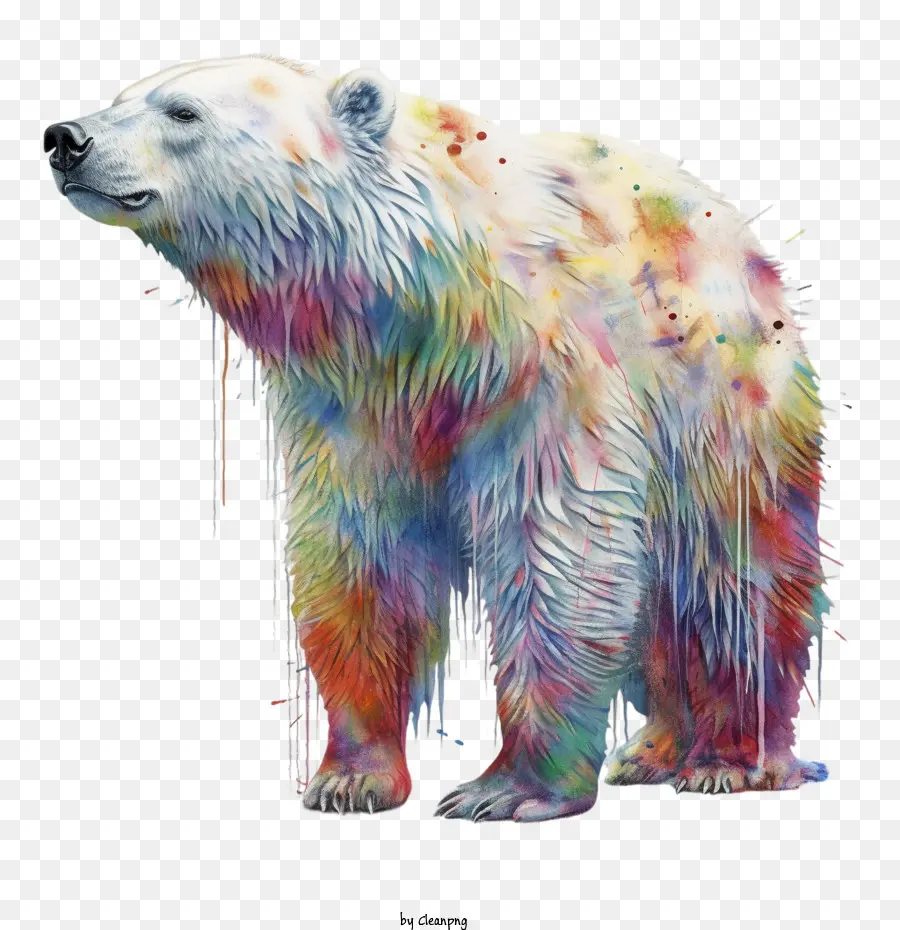 Ours Blanc，Ours Coloré PNG