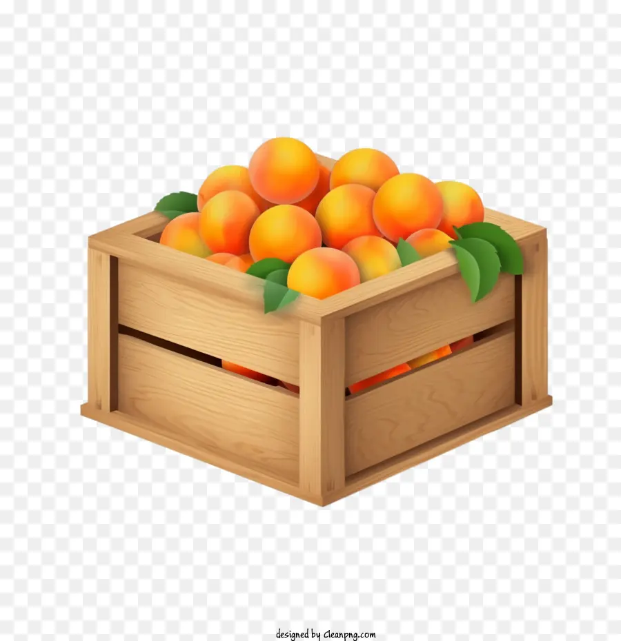 Fruits D'abricots，Caisse D'oranges PNG