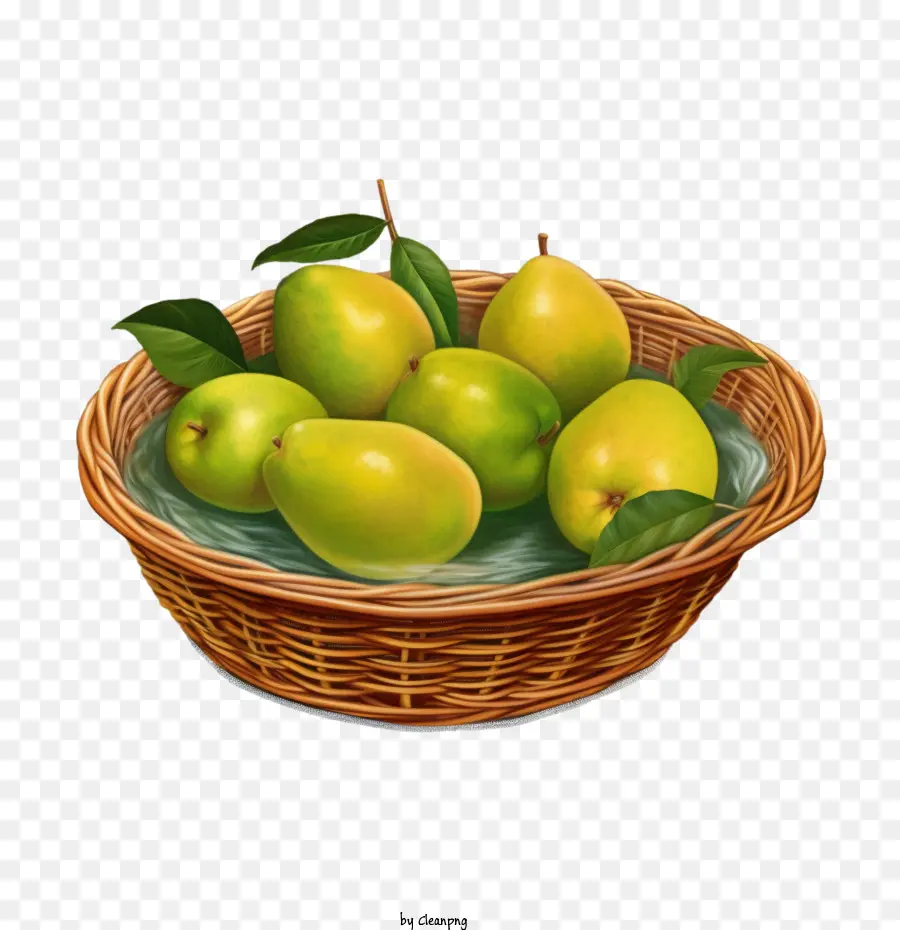 Poires，Panier De Poires PNG