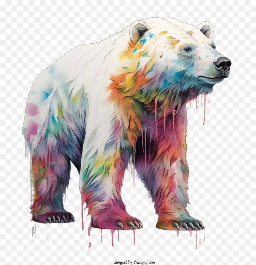 Ours Blanc，Ours Coloré PNG