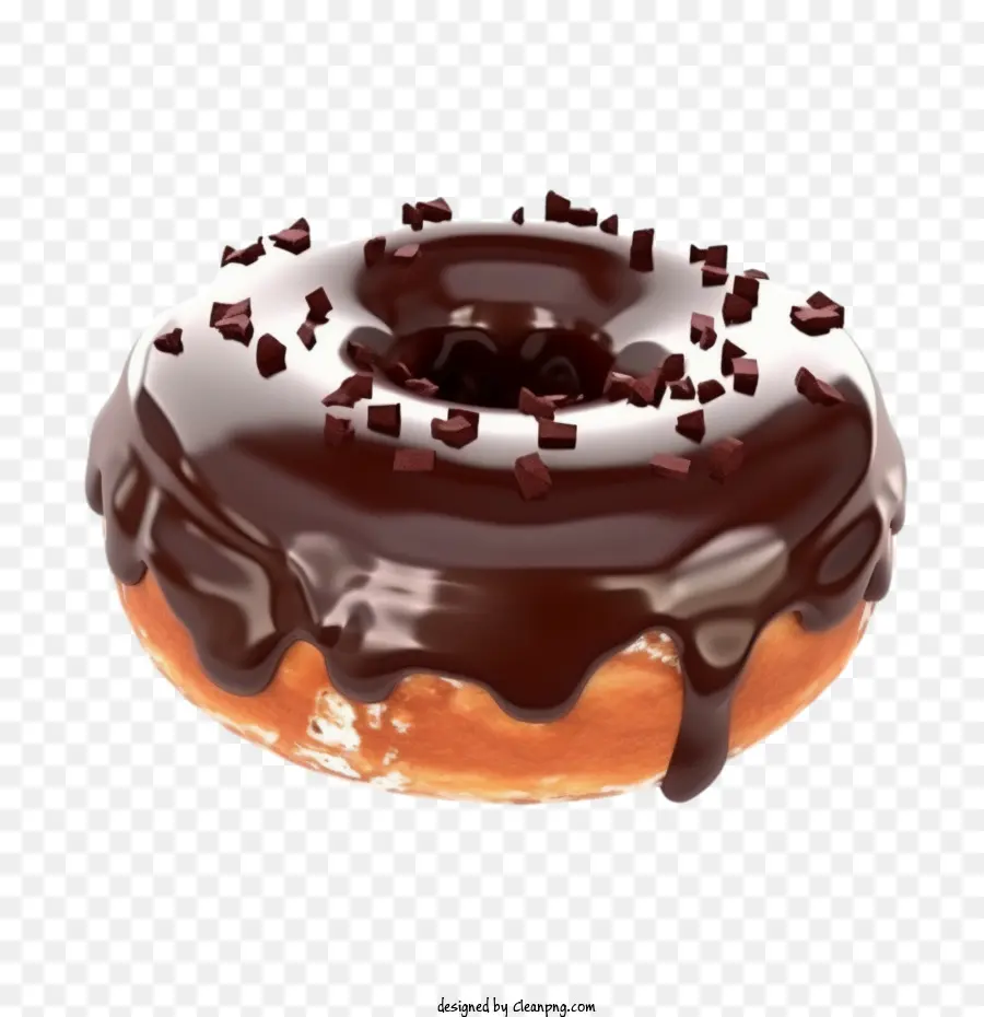 Beignet Au Chocolat，Donut PNG