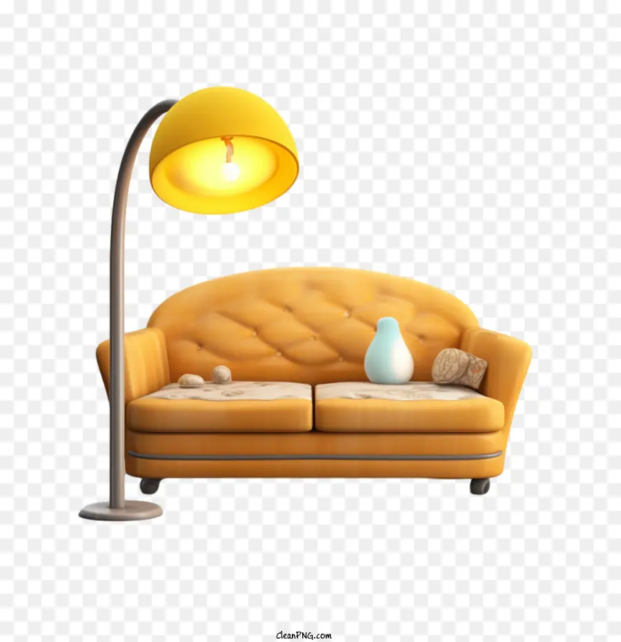 Canapé Et Lampe，Canapé PNG