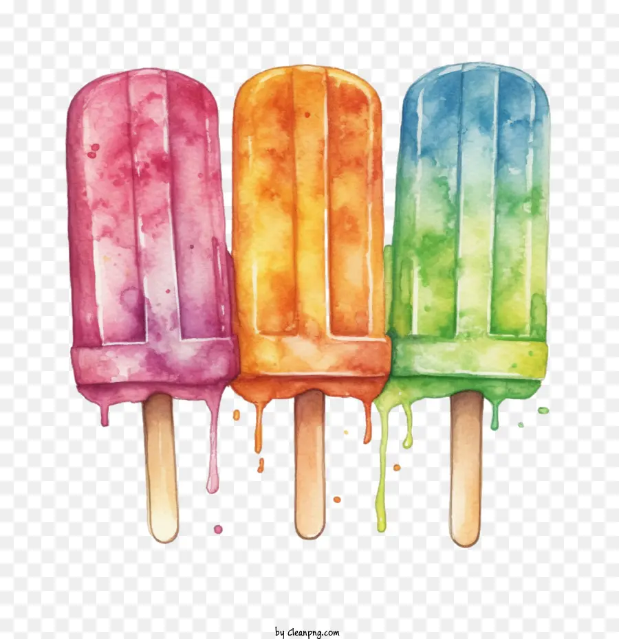 Popsicle，Aquarelle PNG