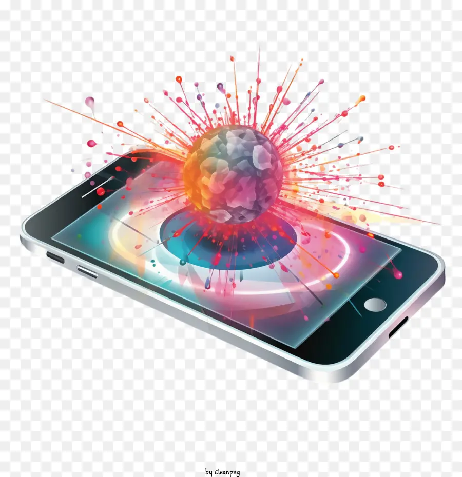 Mobile，Explosion De Smartphones PNG