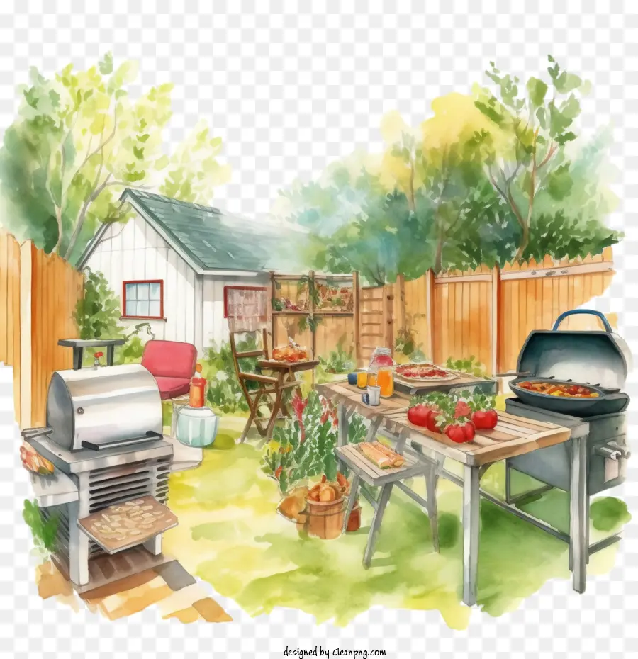 Barbecue，Jardin PNG