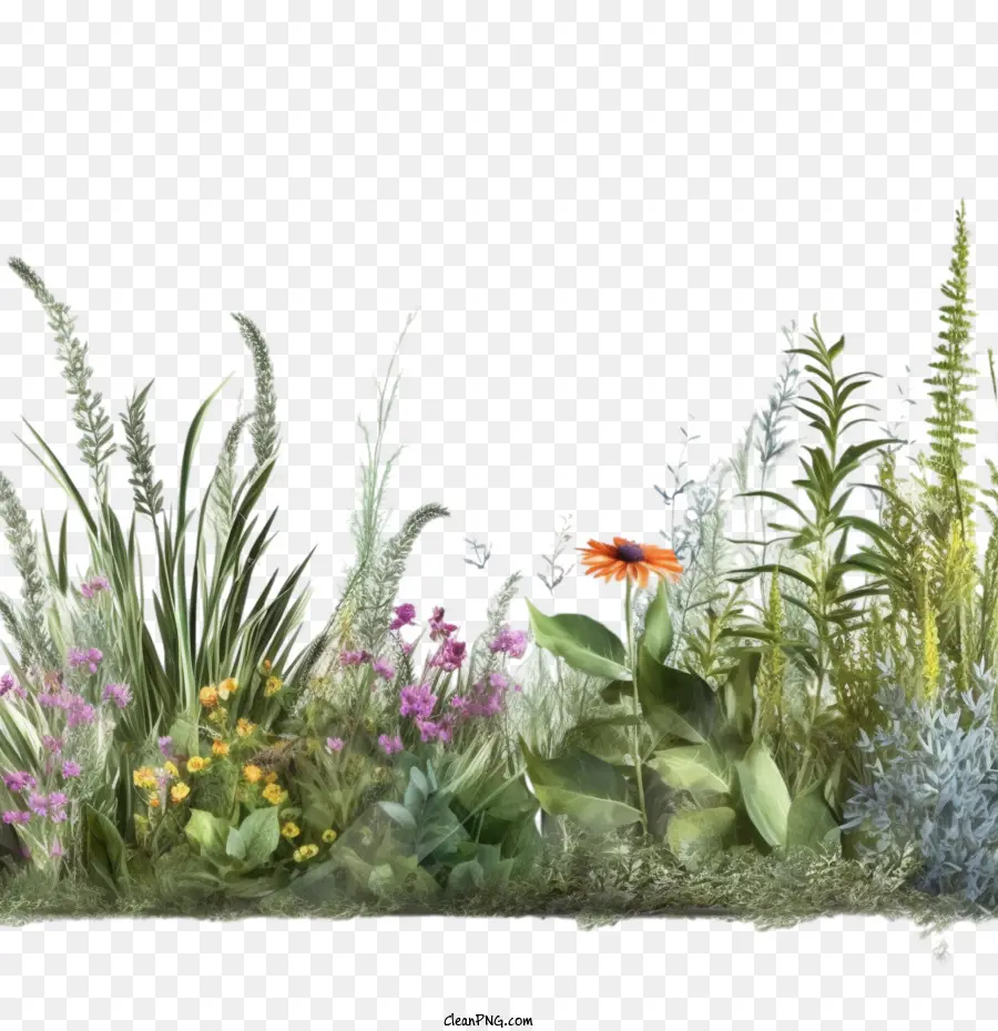 Bordure De Fleurs，L'été De La Frontière PNG