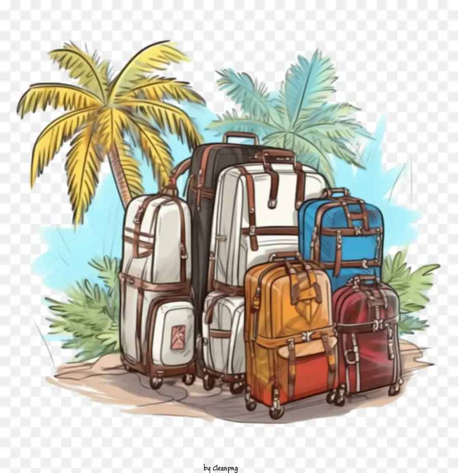 Voyage，Bagages PNG