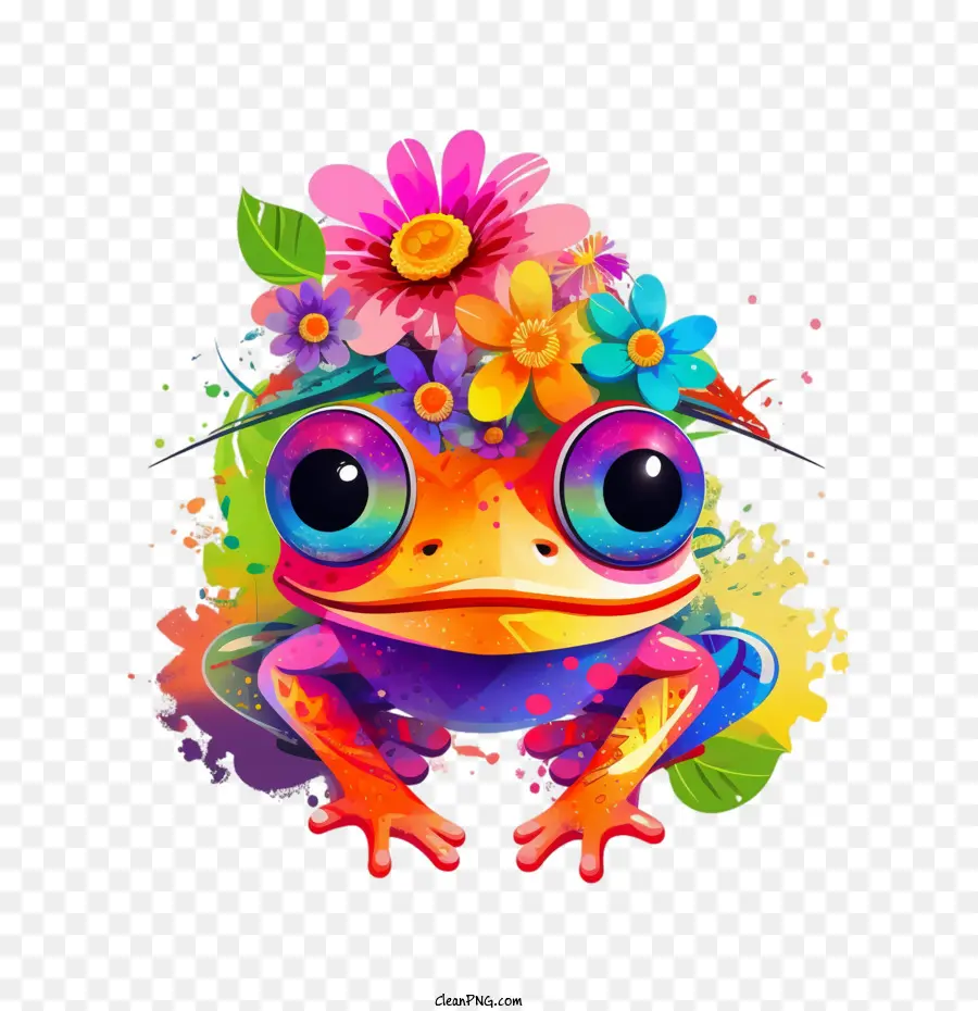 Grenouille，Grenouille Colorée PNG