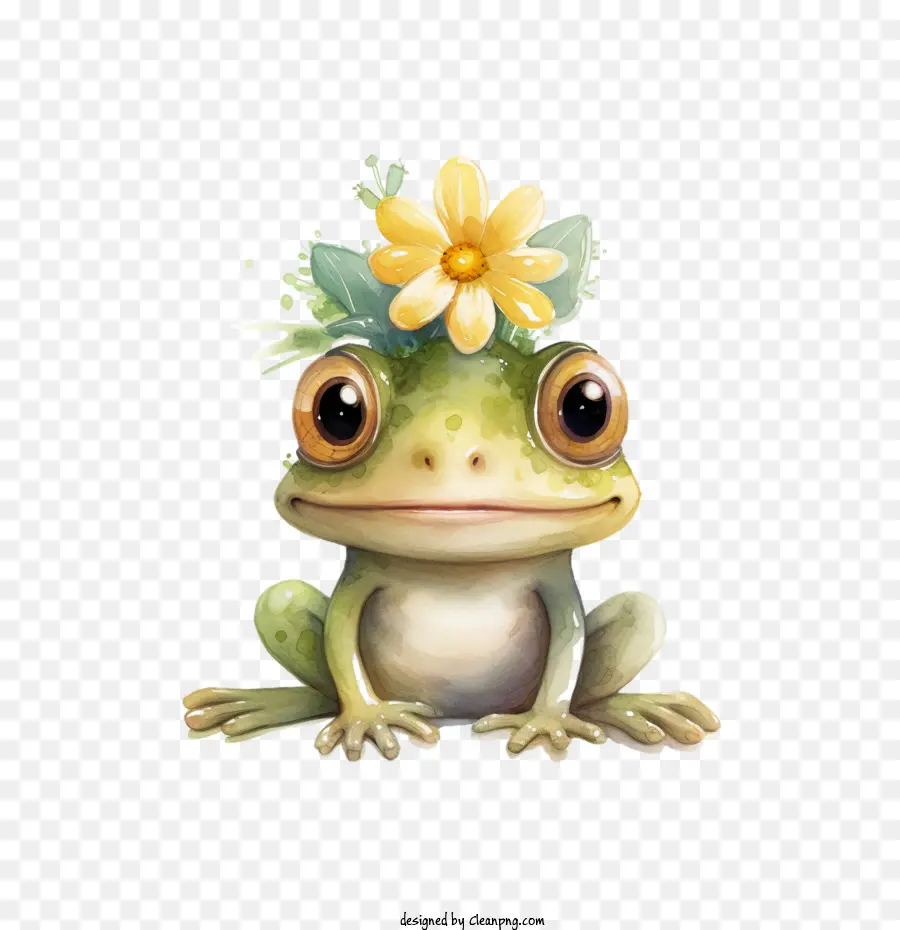 Grenouille，Fleur PNG