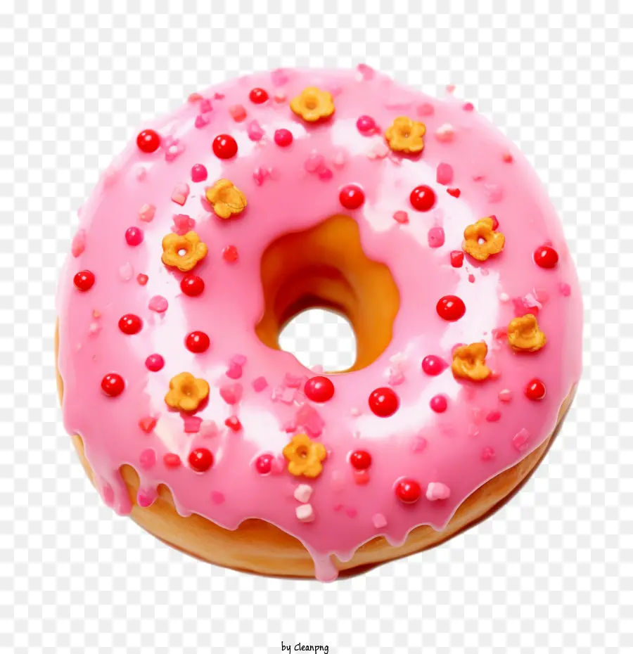 Donut，Beignet Rose PNG