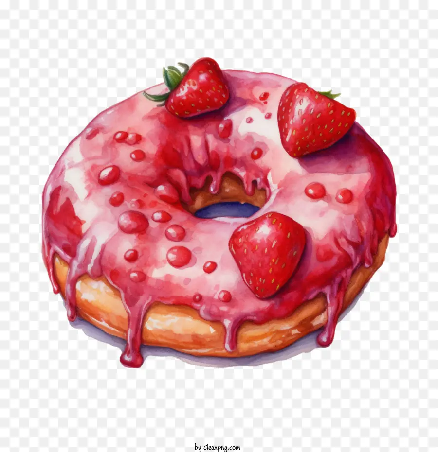 Donut，Beignet Rose PNG