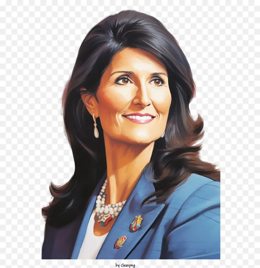 Nikki Haley，Portrait De Femme PNG