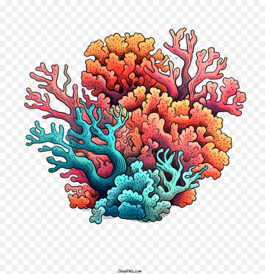 Corail，Corail Coloré PNG