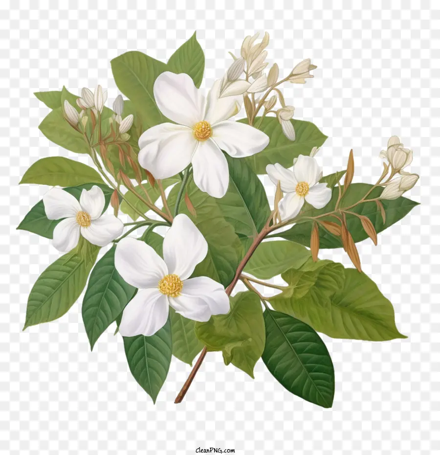 Cambodge，Fleurs Blanches PNG