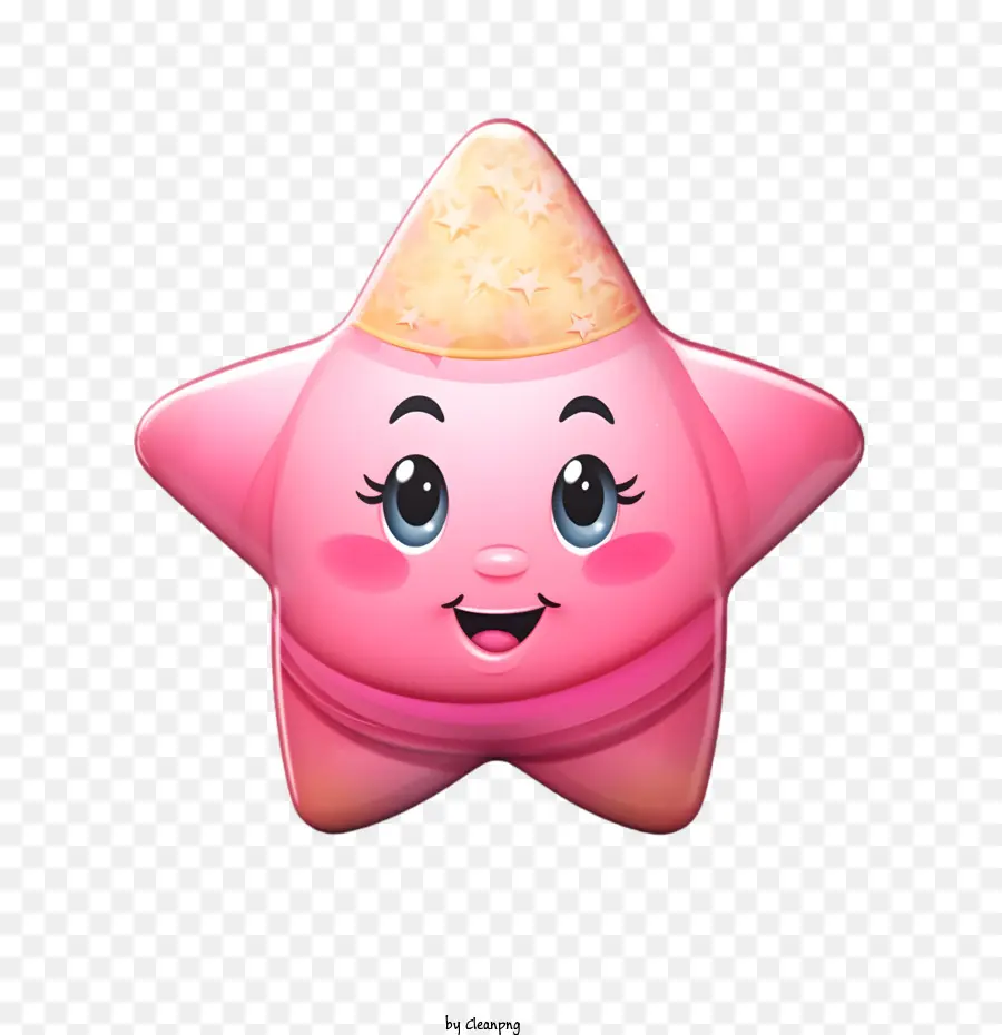 Emoji Mignon，Étoile Rose PNG