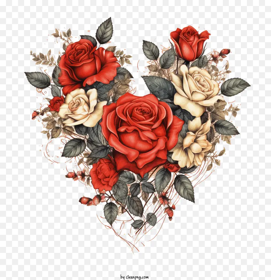 Rose，Rose Coeur PNG