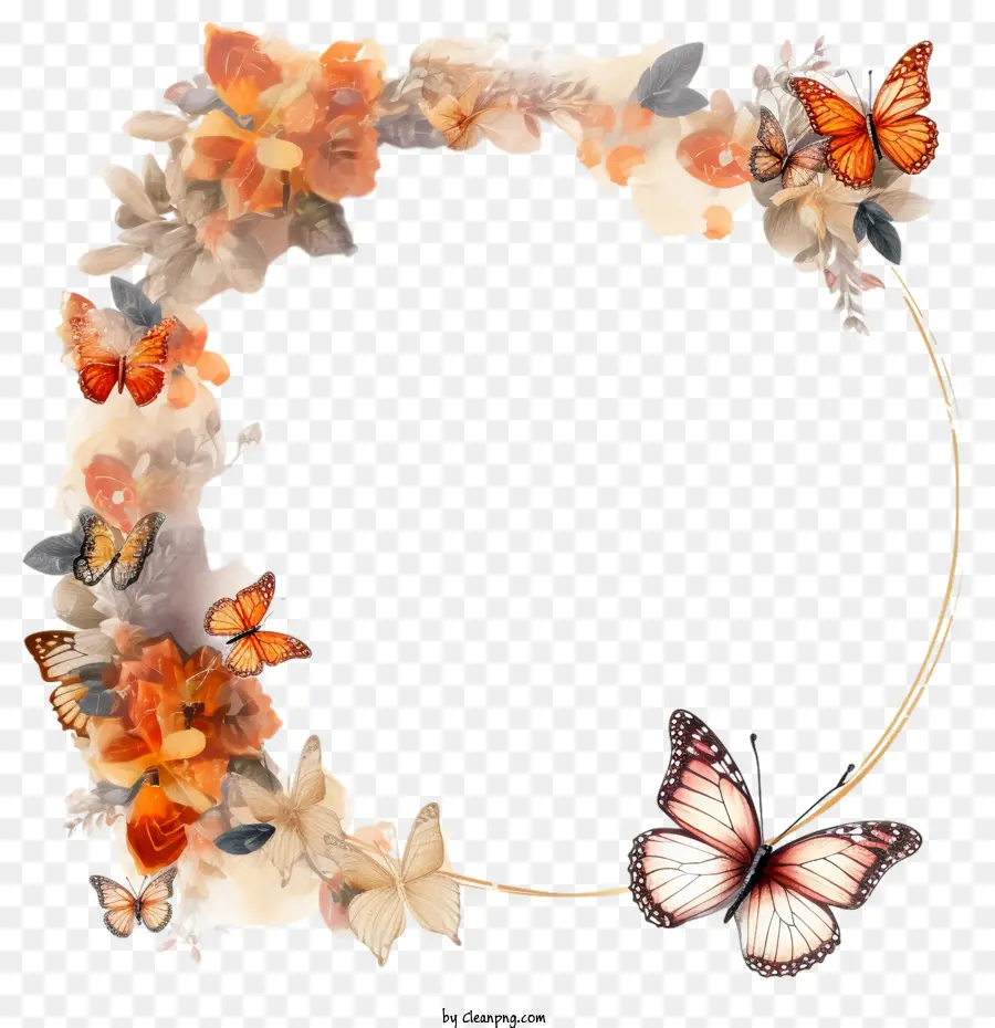 Papillon，Couronne De Papillons PNG