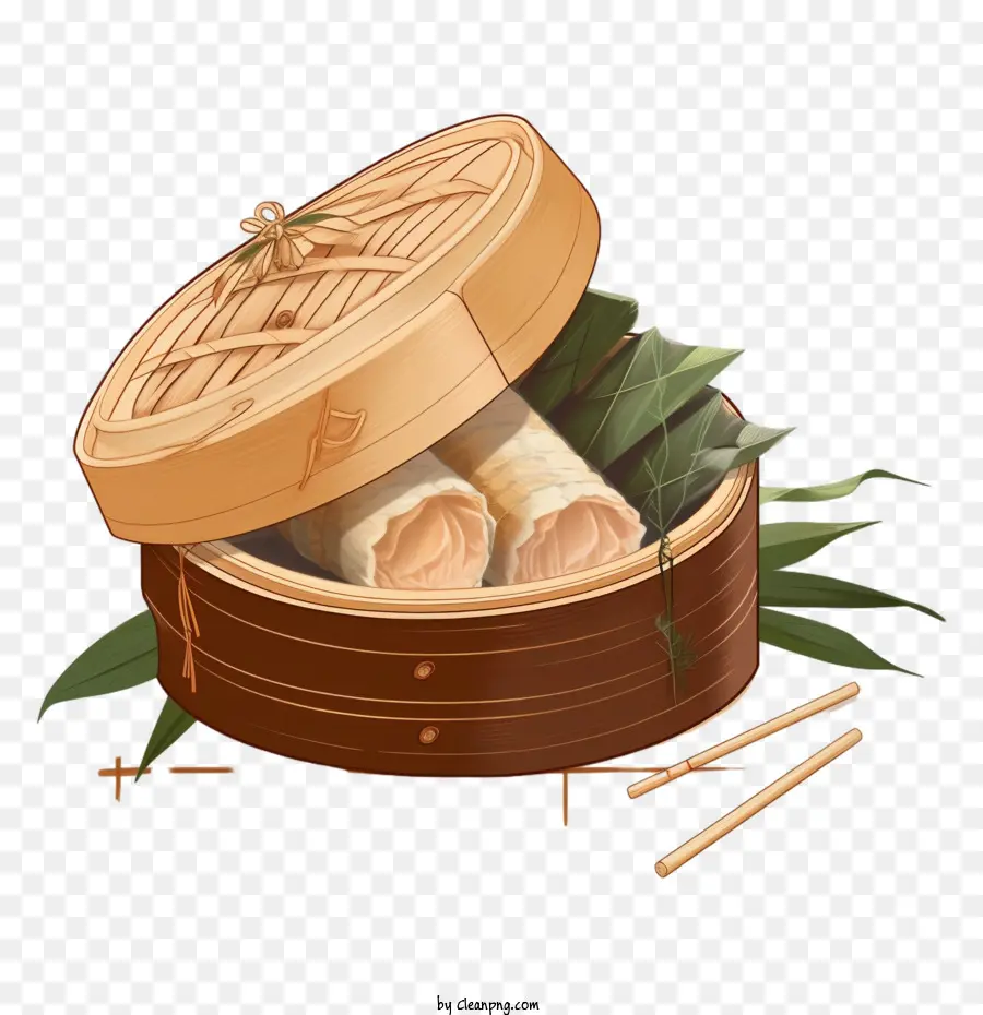 La Cuisine Asiatique，Cuiseur Vapeur En Bambou PNG