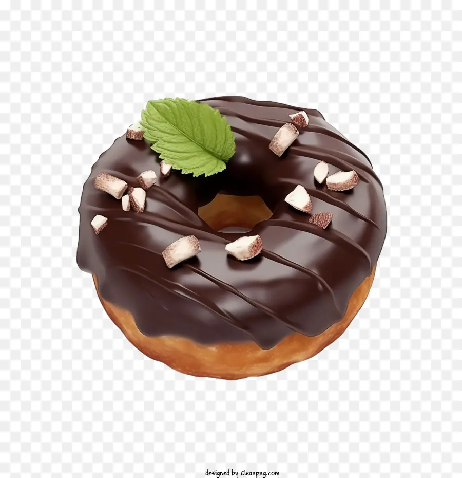 Beignet Au Chocolat，Donut PNG