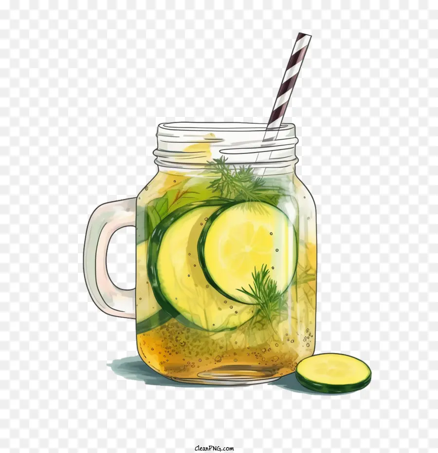 Boire De La Limonade，Le Concombre à L'eau PNG