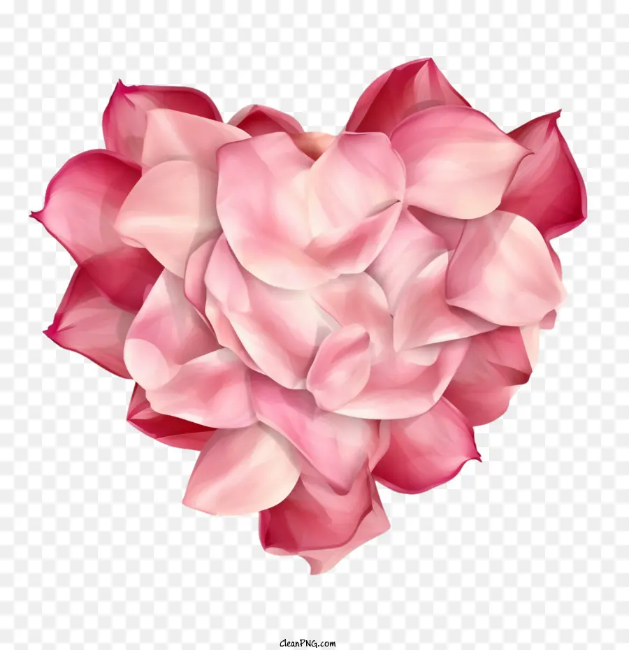 Cœur De Cadre，Des Pétales De Rose PNG