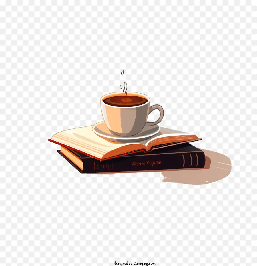 Tasse à Café，Café Et Livre PNG