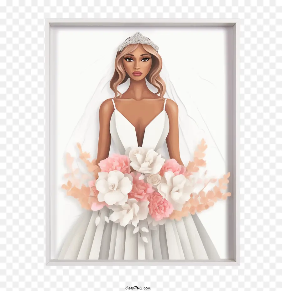 Robe De Mariée，Robe De Mariée En Papier PNG