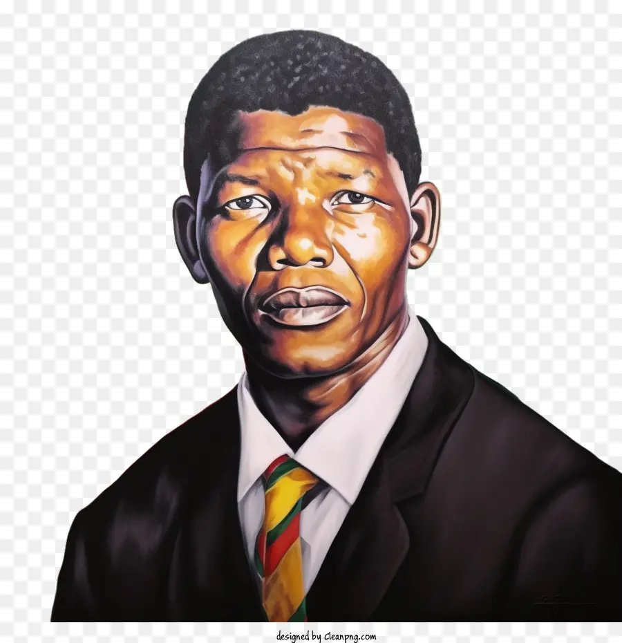 Nelson Mandela，Homme En Costume PNG