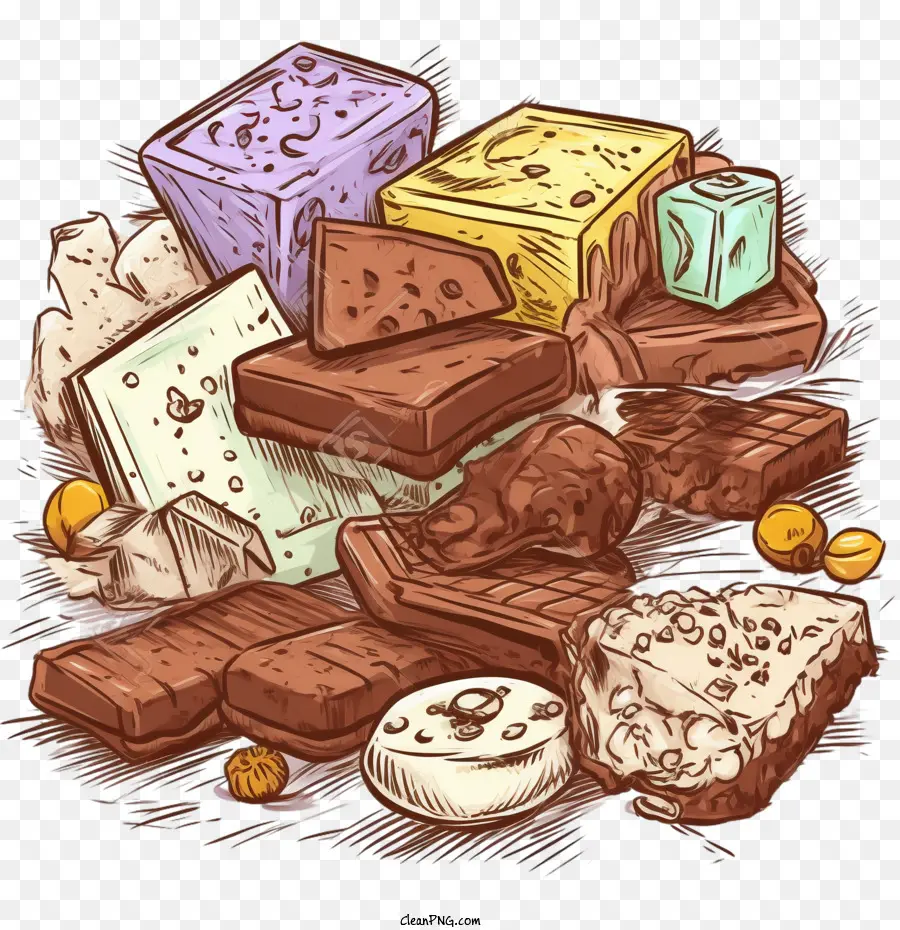 Chocolat，Barres De Chocolat PNG