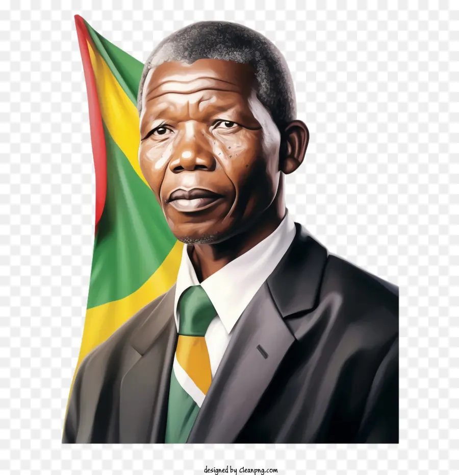 Nelson Mandela，Homme En Costume PNG