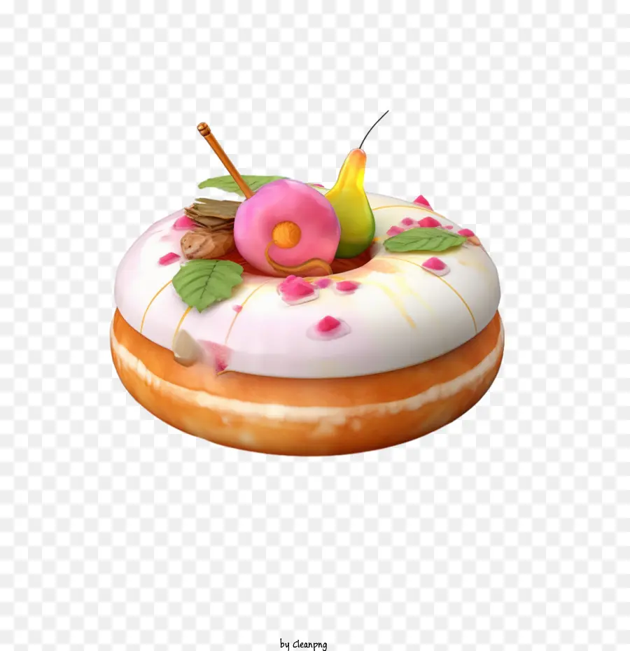 Donut，Beignet Décoré PNG