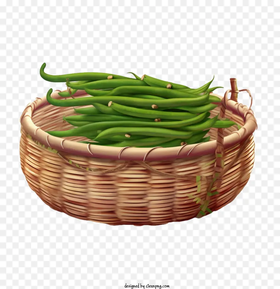 Haricots Verts，Panier PNG