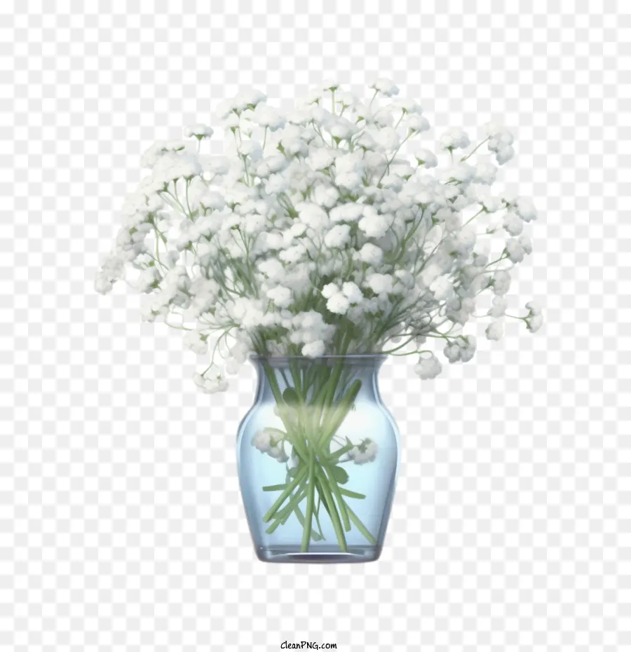 Fleur De Souffle De Bébé，Vase à Fleurs PNG