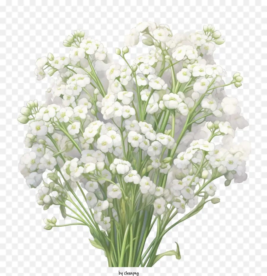 Bébé Souffle Fleur，Fleurs Blanches PNG