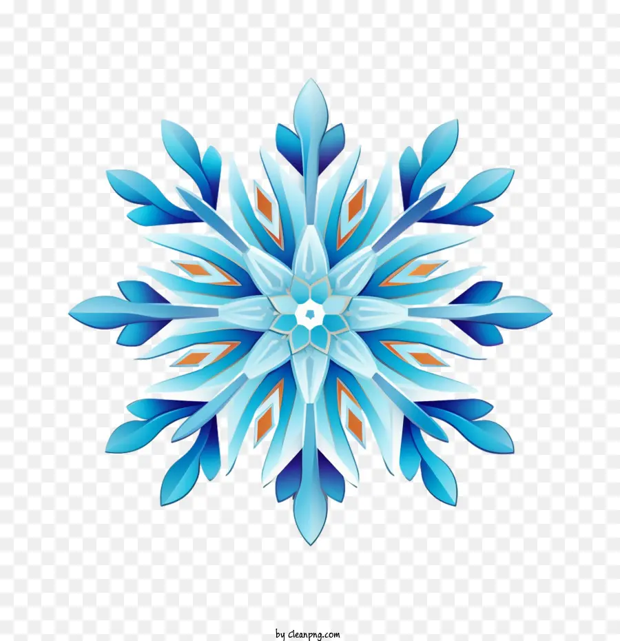 Flocon De Neige，Bleu PNG