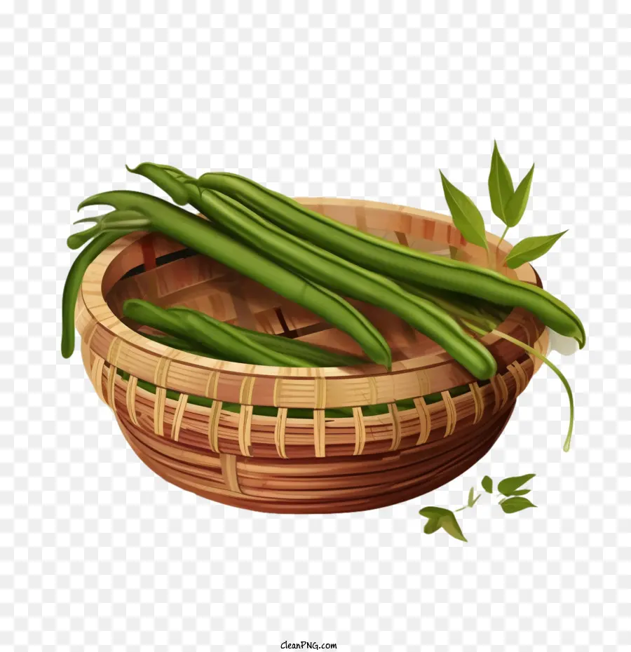 Haricots Verts，Panier PNG