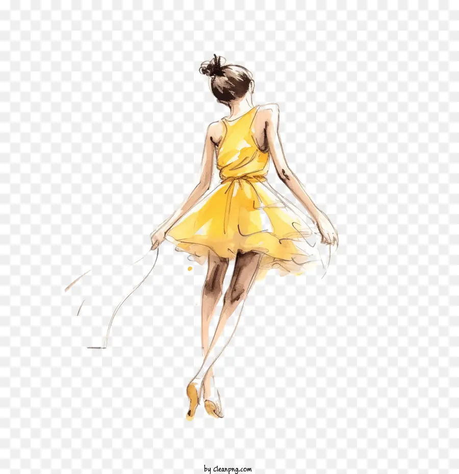 Danseuse，Femme En Robe PNG