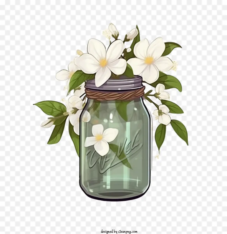 Fleur De Jasmin，Jar Mason PNG