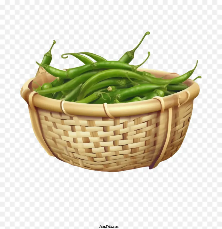 Piment Vert，Haricots Verts PNG