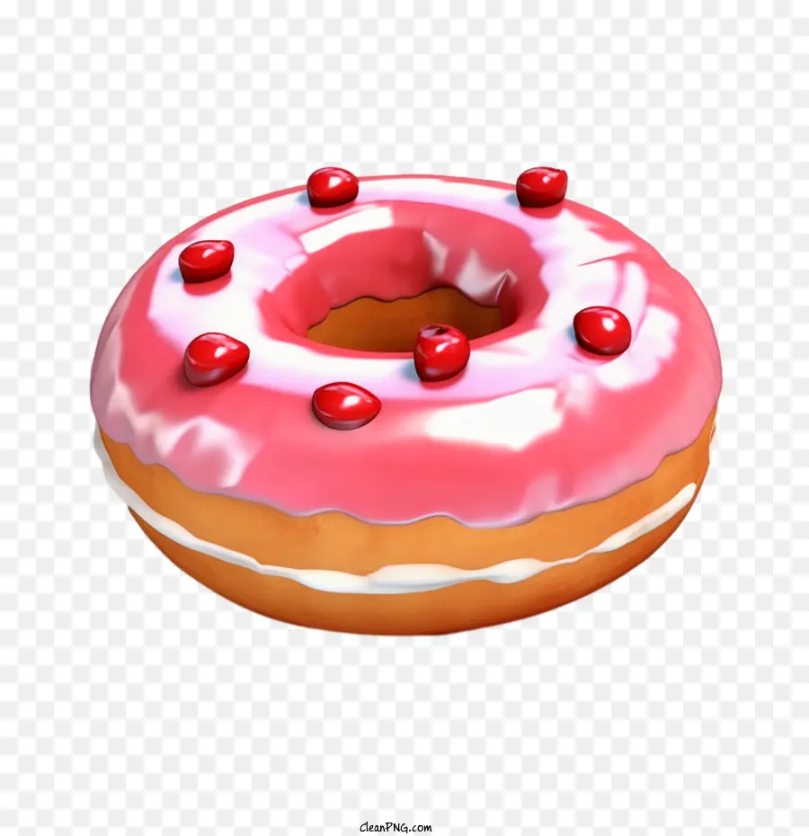 Donut，Beignet Rose PNG