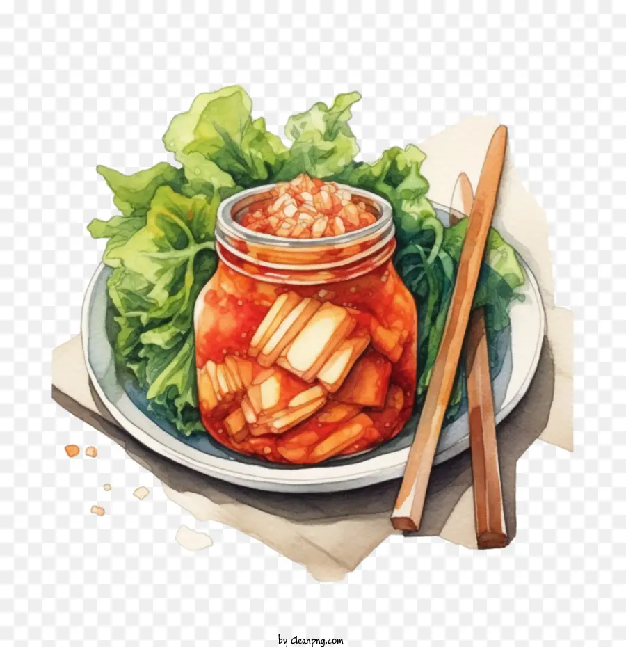 Nourriture Coréenne，Pot De Kimchi PNG