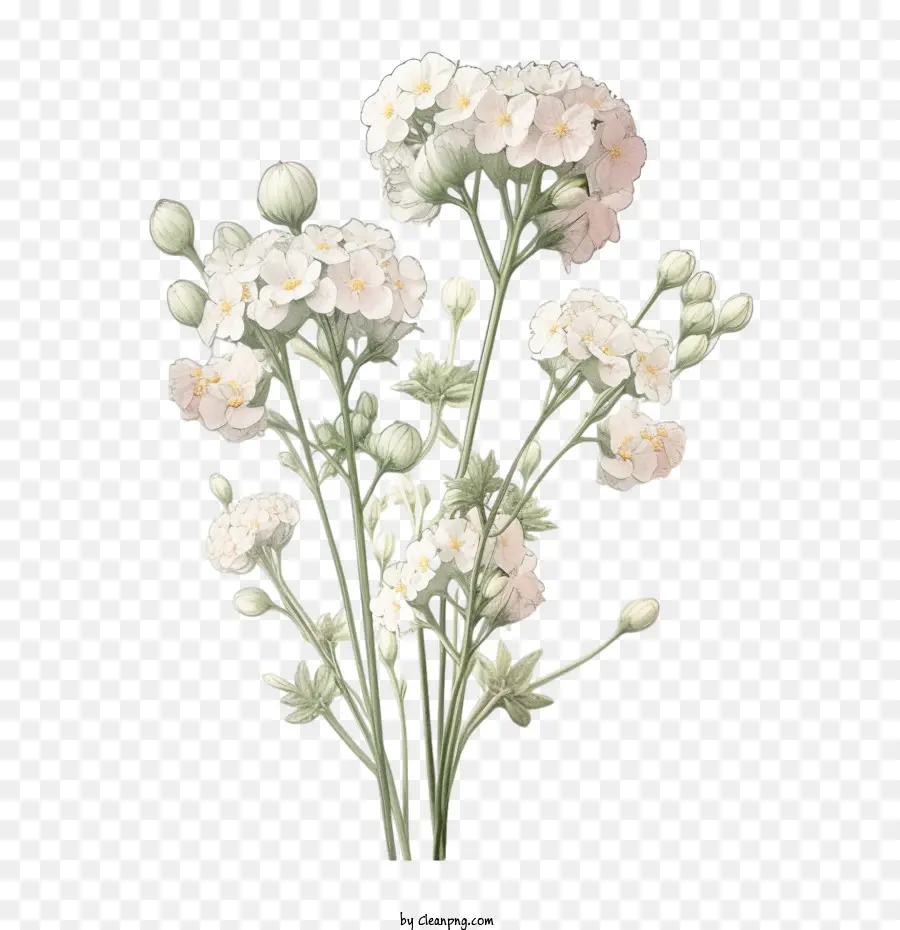 Bébé Souffle Fleur，Fleurs Blanches PNG