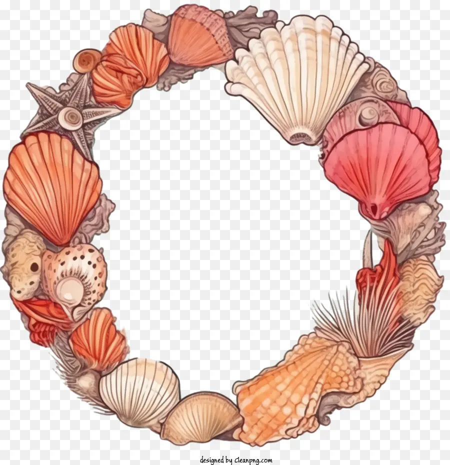 Coquillage Cadre，Coquillages PNG