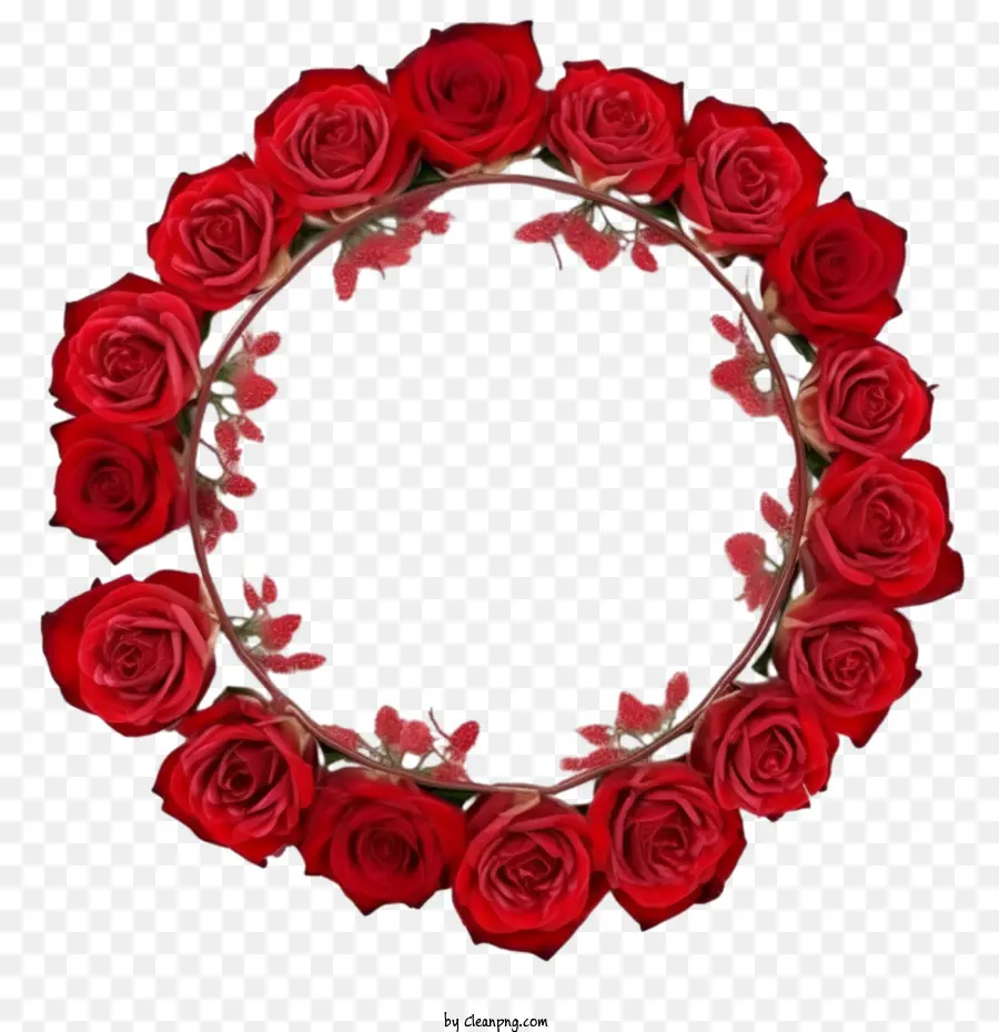 Couronne De Roses，Rose Rouge PNG