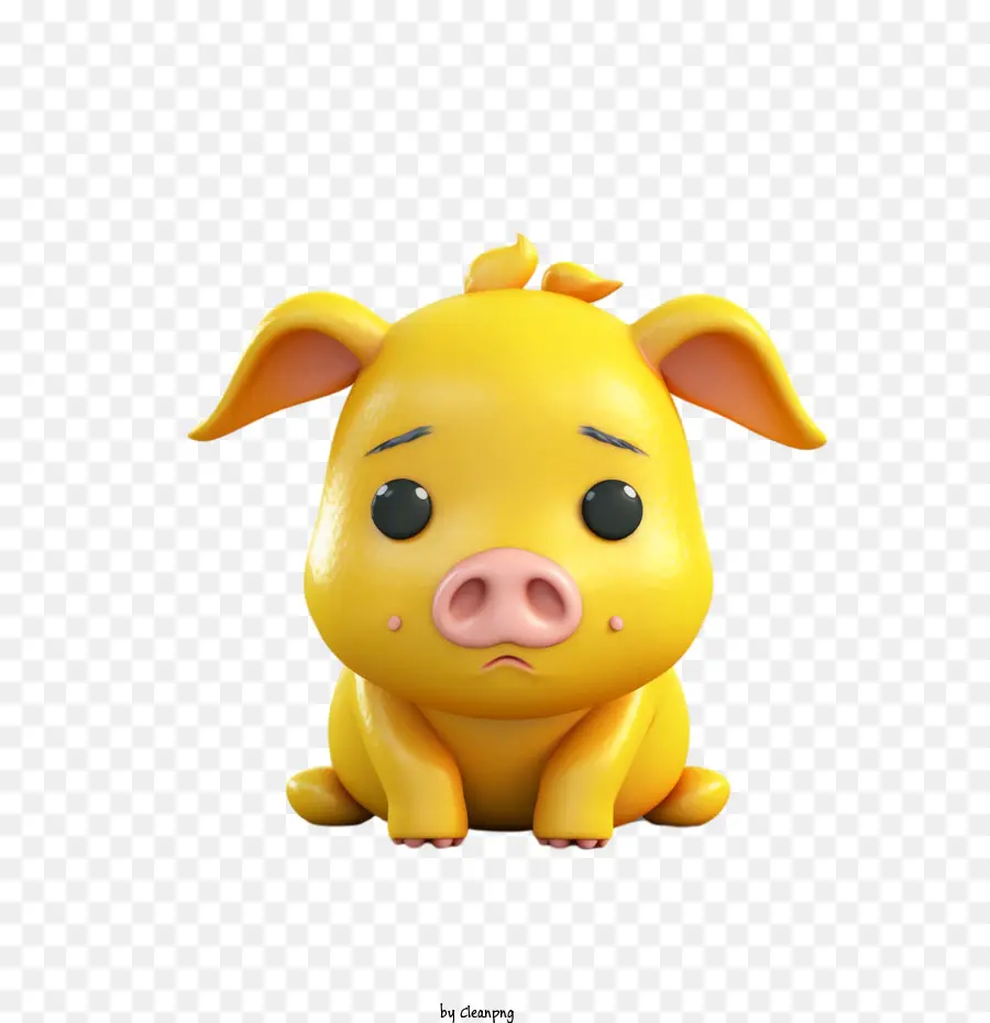 Cochon De Dessin Animé，Cochon Jaune PNG