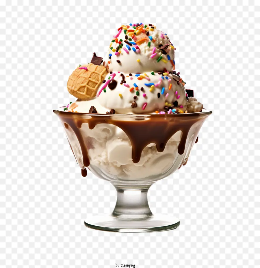 Sundae，Crème Glacée Sundae PNG